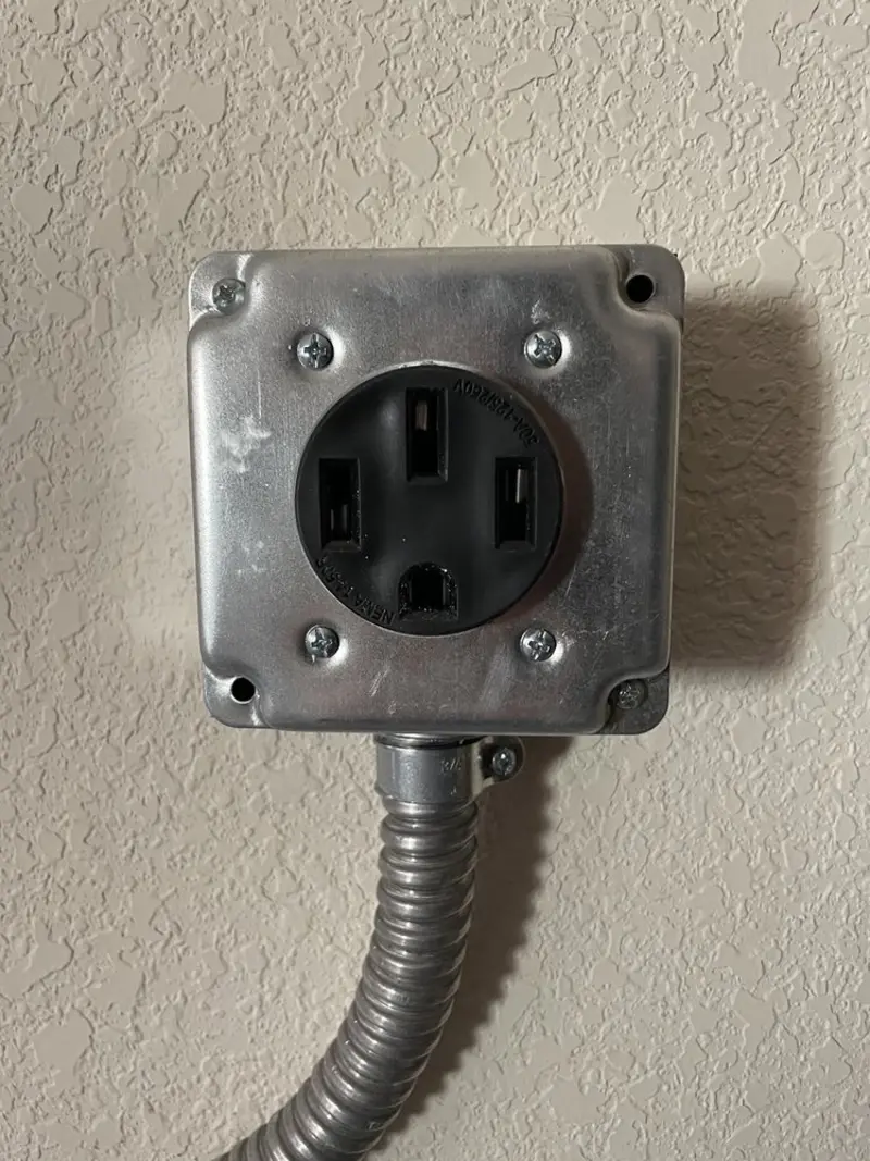 NEMA 14-50 outlet installed for Smart Home Electrical in Sullivan